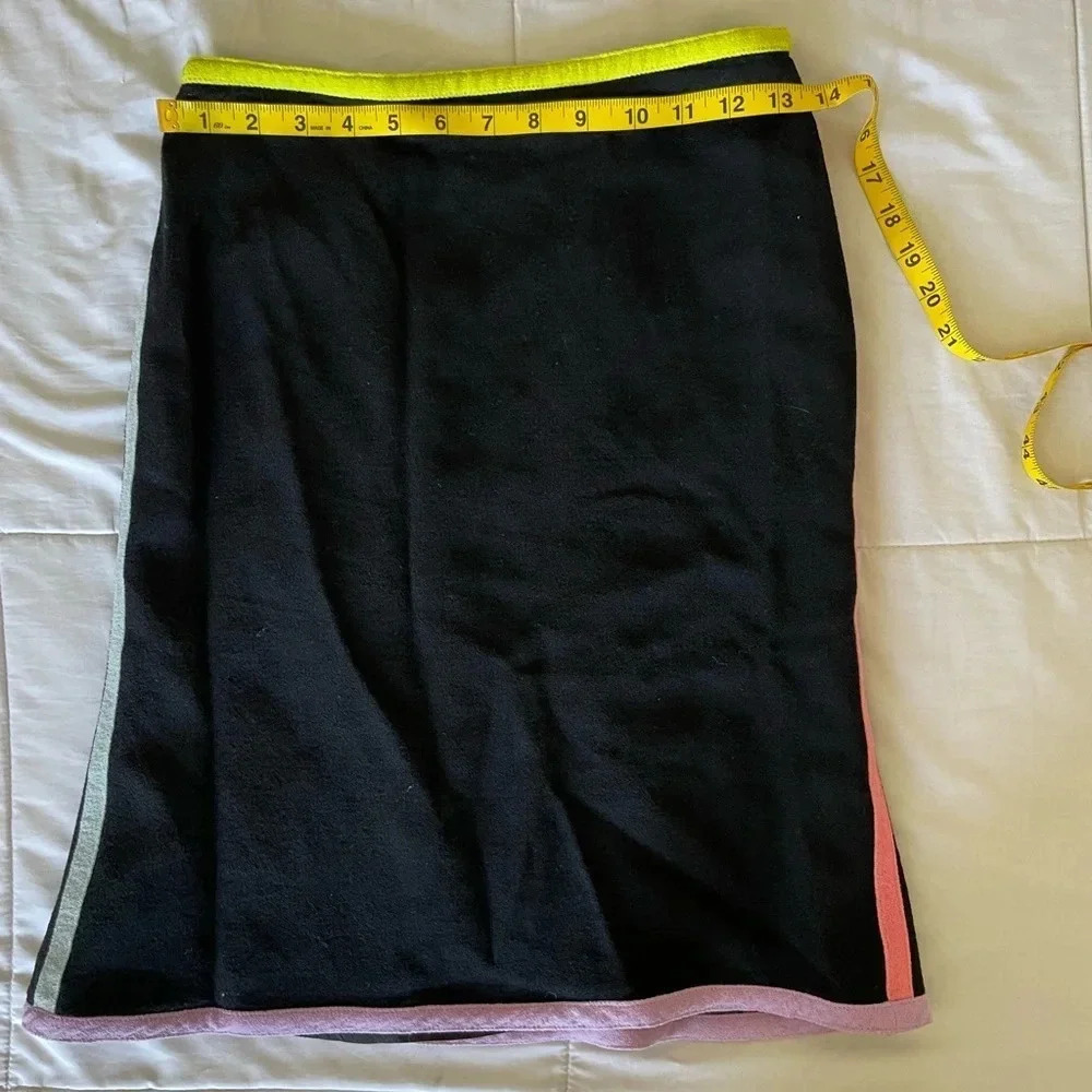 Moschino Black Mini Skirt with Yellow and Pink Accents - Picture 6 of 9